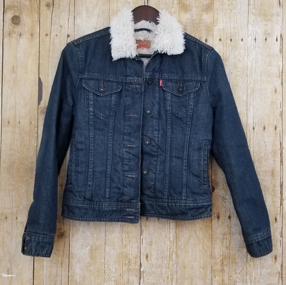 Levi's Jackets & Blazers - Levi's Sherpa Lined Denim Jacket Winter Coat XS